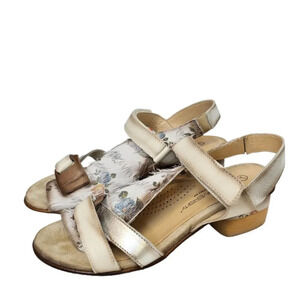 Unity In Diversity Womens Saffi  Leather Block Heel Sandals Size 6